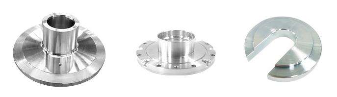 Custom CNC machining stainless steel flange and disc parts with high precision turning and milling for OEM equipment manufacturing