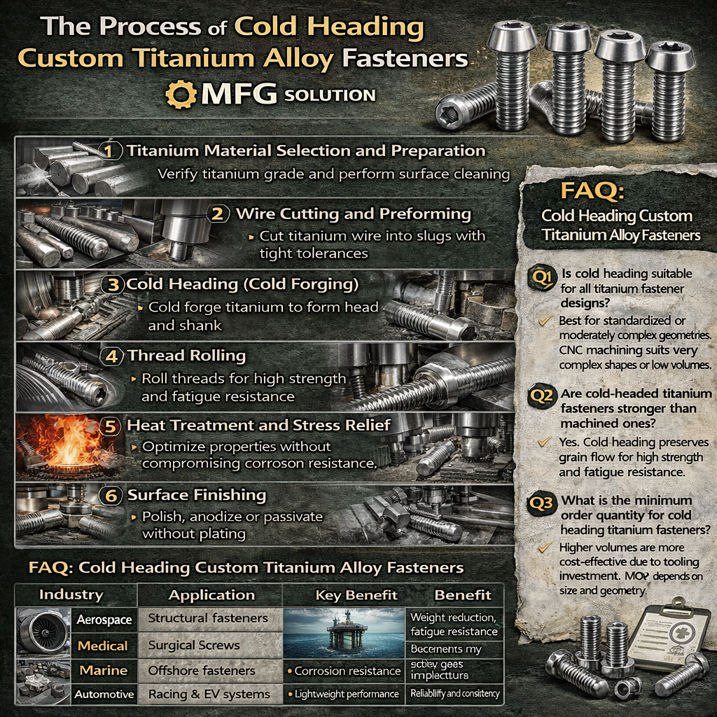 Cold heading titanium fasteners diagram